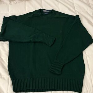 Polo by Ralph Lauren Men's Forest Green Crewneck Sweater